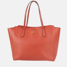 Gucci Orange Leather Medium Swing Tote Bag 804898