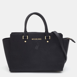 Michael Kors Black Leather Selma Satchel 803628