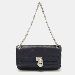 Michael Kors Navy Blue Quilted Leather Hamilton Chain Shoulder Bag 770694