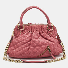 Marc Jacobs Pink Quilted Leather Cecilia Shoulder Bag 768834