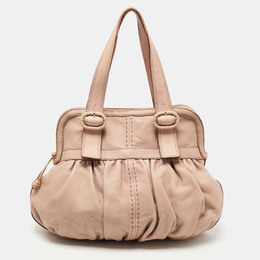 Cole Haan Light Pink Leather Pleated Hobo 762886