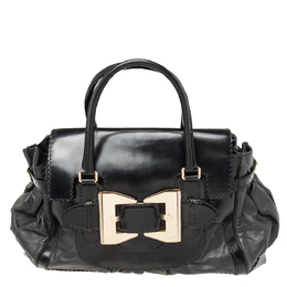 Gucci Black Leather Large Dialux Queen Tote 611511