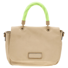 Marc Jacobs Cream/Neon Leather Novelty Too Hot to Handle Top Handle Bag 596957
