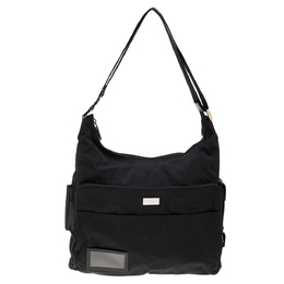 Gucci Black Nylon and Leather Hobo 585564