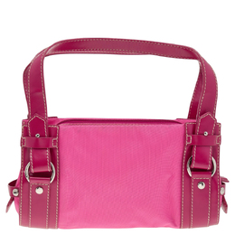 Lancel Pink Canvas And Leather Shoulder Bag 570574