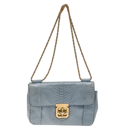 Chloe Blue Python Medium Elsie Shoulder Bag 556370