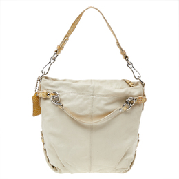 Coach Beige Leather Shoulder Bag 529193