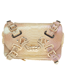Versace Multicolor Glazed Python Canyon Top Handle Bag 514329