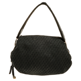 Giorgio Armani Black Signature Canvas And Leather Shoulder Bag 502012