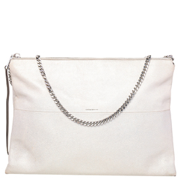 Coach Metallic Cream Leather High Rise Shoulder Bag 470925