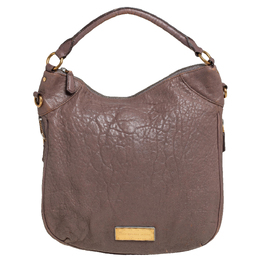 Marc Jacobs Taupe Leather Classic Q Hillier Hobo 450513
