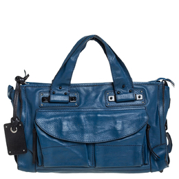 Chloe Blue Leather Tracy Satchel 433957