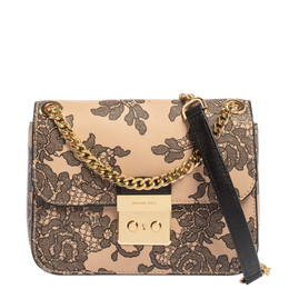 Michael Kors Pink/Black Leather Small Sloan Shoulder Bag 413863