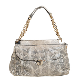 Tory Burch Cream Python Embossed Leather Simon Shoulder Bag 413793