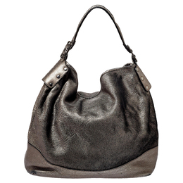 Burberry Metallic Silver Leather Large Hobo 407750