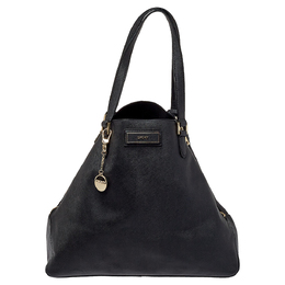 DKNY Black Saffiano Leather Double Zip Tote 405821