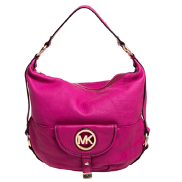 Michael Kors Fuchsia Leather Fulton Hobo 396885
