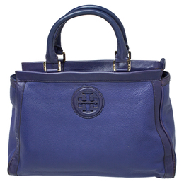 Tory Burch Purple Leather Hannah Tote 386912