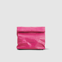 Simon Miller Pink/Black Leather Small Lunch Bag Clutch 324707