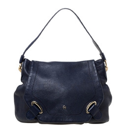 Aigner Blue Leather Flap Hobo 325803