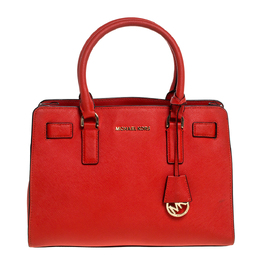 Michael Kors Red Leather Medium Hamilton Tote 320283