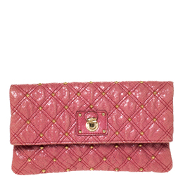 Marc Jacobs Pink Studded Leather Eugenie Clutch 302911