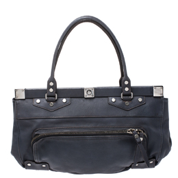 Lanvin Blue Leather Frame Satchel 269290