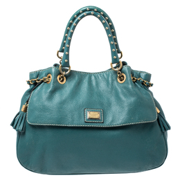 Dolce & Gabbana Green Leather Miss Charlotte Satchel 258850