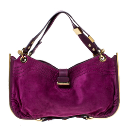 Jimmy Choo Purple Suede and Leather Alex Shoulder Bag 229930