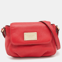 Michael Kors Red Leather Flap Crossbody Bag 828037