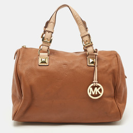 Michael Kors Brown Leather Grayson Boston Bag 840722