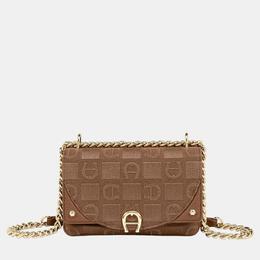 Aigner Demi Brown shiny light gold Metal Griffata Mini Bag Demi Brown 886996