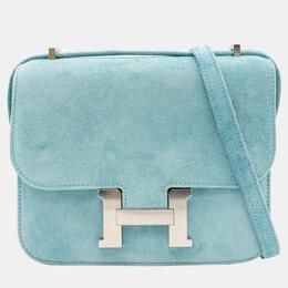 Hermes Doblis Constance 18 in Bleu Atoll with PHW Bag 893343