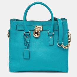Michael Kors Green Leather Large Hamilton North South Tote 893949