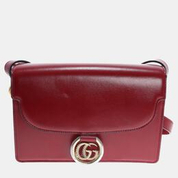Gucci Red Leather Shoulder Bag (589474) 896615