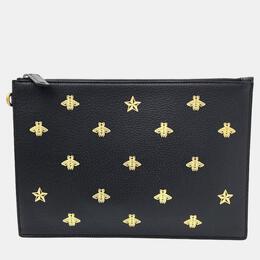 Gucci Black Leather Clutch (495066) 896574