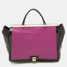 Furla Black/Pink Leather Cortina Top Handle Bag 901000