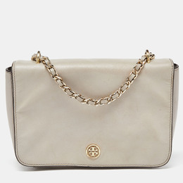 Tory Burch Beige Leather Flap Crossbody Bag 903369