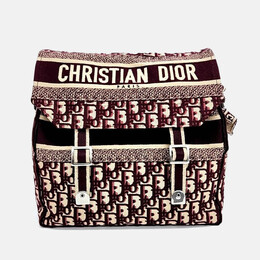 Christian Dior burgundy Logo Oblique Diorcmap Messenger Bag 903645