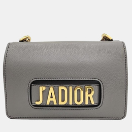 Christian Dior Grey Calfskin Medium J'adior Flap Bag 897994