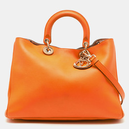 Christian Dior Orange Leather Large Christian Diorissimo Shopper Tote 914914