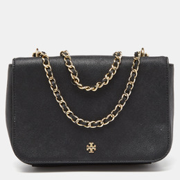 Tory Burch Black Leather Robinson Chain Crossbody Bag 917870