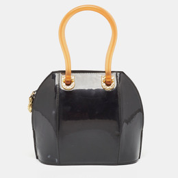 Nina Ricci Black Patent Leather Satchel 930003