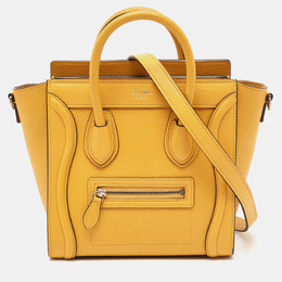 Celine Céline Mustard Leather Nano Luggage Tote 918704