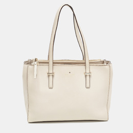 Kate Spade Light Beige Leather Cedar Street Jensen Tote 835107