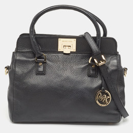 Michael Kors Black Leather Large Astrid Satchel 944425