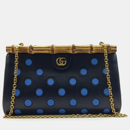 Gucci Black Leather Bamboo Shoulder Bag 945780