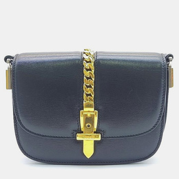 Gucci Black Leather Sylvie 1969 Mini Shoulder Bag 945799