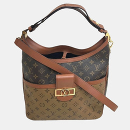 Louis Vuitton Monogram Reverse Hobo Dauphine MM Shoulder Bag 952436