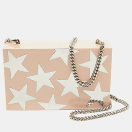Stella McCartney Blush Pink Plexiglass Stars Chain Clutch 243550